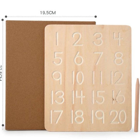 Double Sided Wooden Alphabet & Number Tracing Board - Picture 4 of 7